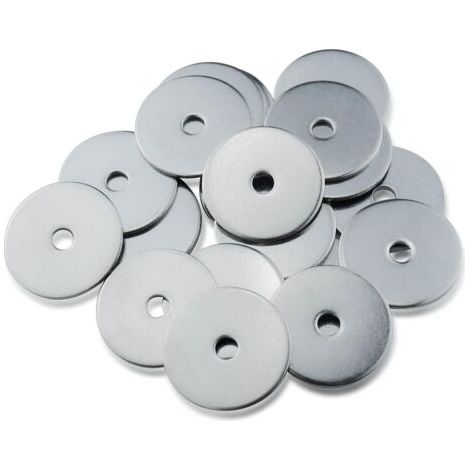 20 Pièces - Rondelle Plate M5 - Acier Inoxydable 304 - Répartition Pression Et Anti-Desserrage Pour Bricolage Et Mécanique Argent 25mm x 1,5mm (1/3)