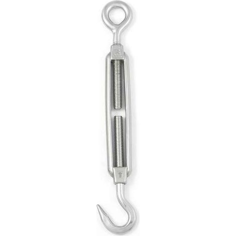Tenditore occhio - gancio M8 mm. in acciaio Inox A4 - AISI 316