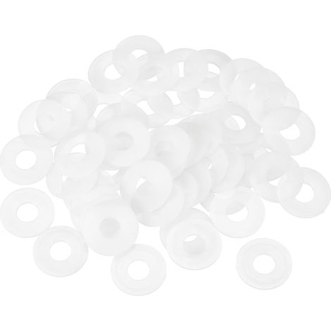 55Pcs Entretoise Plastique M8 Rondelle 8mm ID 14mm OD 1mm Épais (1/5)