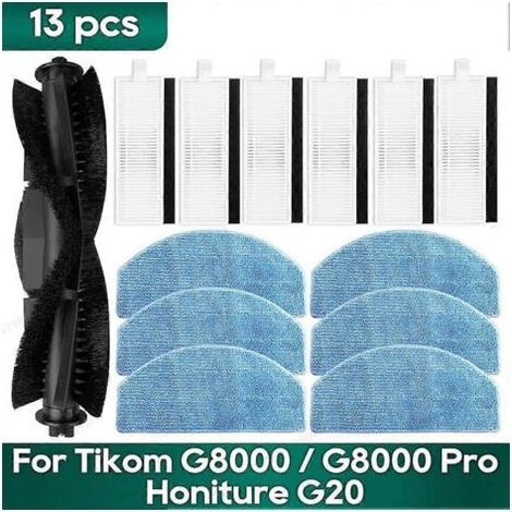 Accessoires pour aspirateur robot Xiaomi X10 : brosse principale, filtre HEPA, lingette de nettoyage, sac à poussière, coussinets de rechange (1/5)