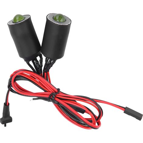 Phare avant général 17 mm pour voiture télécommandée RC 1/10, éclairage LED, accessoire de modification DIY, vert et blanc (1/5)