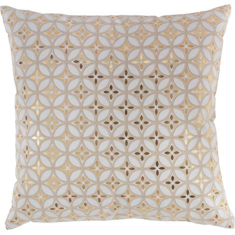 Kissenbezug AZELIA, 45 x 45 cm, goldene Mosaik - Douceur d'intérieur