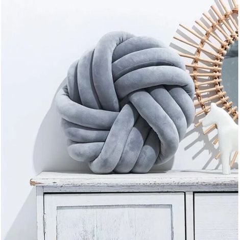 Knot Pillow, Sofa Bed Knot Pillow, AT Replica, Decorative Knot Pillow, Ball Knot Pillow 35x35CM, Children's Room Replica, Handmade Toy, Fashion Gift C MUMU