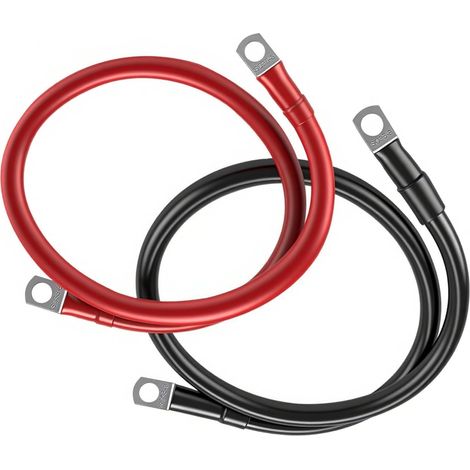 Câble de batterie M8 50cm, 50cm 12V 5AWG Câble de batterie 16mm², rouge (1/5)