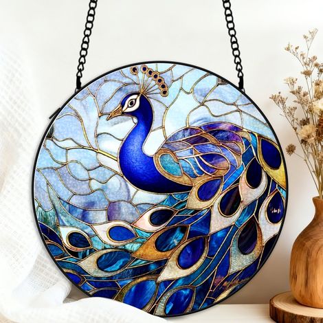 Attrape-soleil vitrail dauphin 15 cm décoration suspendue fenêtre animal coloré cadeau anniversaire (1/5)