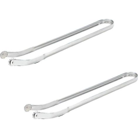 Barbecue saucisse Turning pinces Tweezer Sturdy service métal alimentaire cuisine cuisson pince pour grillade 2 pièces (1/5)