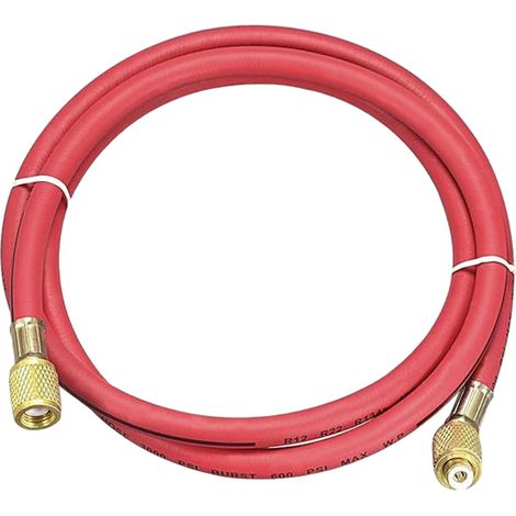 Verteilerschläuche für Autoklimaanlagen mit Kältemittelgassystem – 150 cm R134a-Kältemittel-Ladeset – dreifarbiger Schlauch für Verteiler und Kältemittelsystem