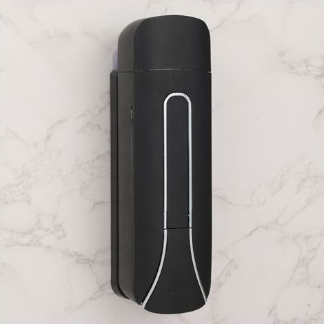 Wandmontierter Seifenspender - 350ml - Für Badezimmer - Duschgel und Waschmittel - Plastikflasche - Für Küche, Hotel, Zuhause, Schwarz (1/5)