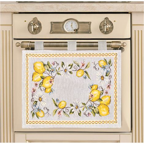 Copriforno Cucina Universale Cinigliato Copertura Decorazione Forno Dis. Limoni (1/4)