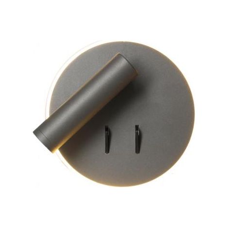 Aplique de pared Arlux Emmy antracita 9W 2700K