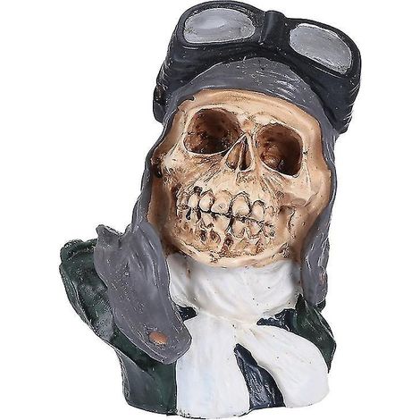 1 Stück Totenkopf aus Kunstharz für Halloween-Dekoration
