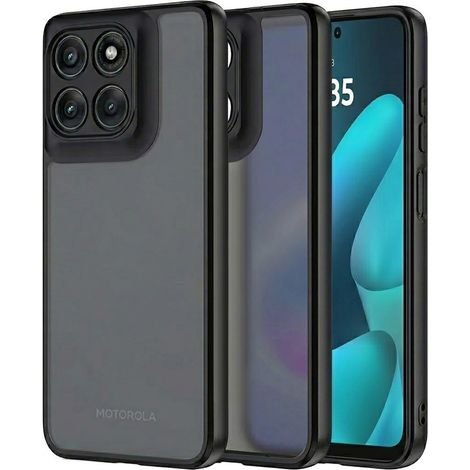 Funda para Motorola Moto G57 Power, Fusion Hybrid, negro mate. (1/5)