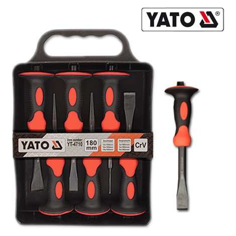 Meißel und Stempel mit Schutzhülle, 6er-Set crv YT-4710 yato (1/5)