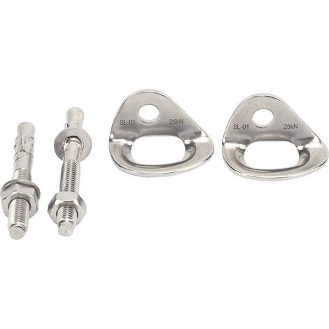 2 robuste und glatte Kletterkarabiner aus Edelstahl, praktisch für Kletteranker. (1/5)
