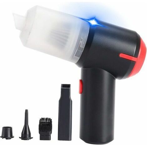 Mini Aspirateur à Main sans Fil, 3 en 1, Dépoussiéreur Electrique, Souffleur, Pompe à Vide pour PC Portable, Console, Piano, Voiture, Maison, Bureau - Noir (1/5)