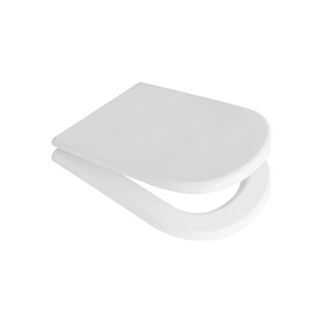 Abattant WC pour WC Ideal Standard Calla Abattant WC blanc 45 x 34,8 cm avec charnie'res fixes et abattant en bois moule'