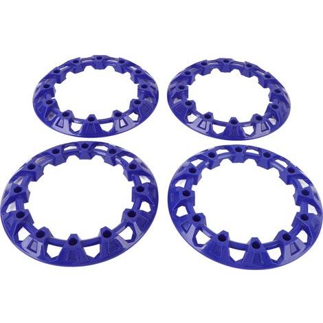 Convient aux enjoliveurs de roue de quad bleus de 8 pouces, en plastique résistant aux rayures, modèle universel. (1/3)