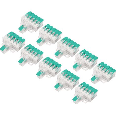 Connecteur de câble Y615G, diviseur rapide 1 entrée 5 sorties, 0,5-6 mm², 41A 450V, lot de 10 pièces. (1/5)