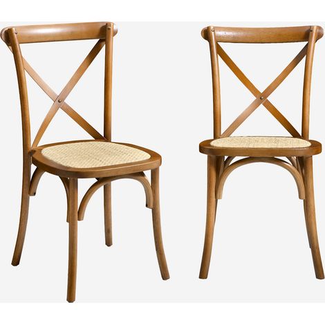 Silla de bistró vintage de madera, set de 2 (1/5)