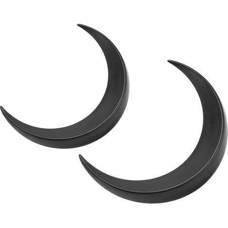Lot de 2 pinces à cheveux décoratives en ABS noir, style lune, pour le shopping quotidien et les cosplays. (1/5)