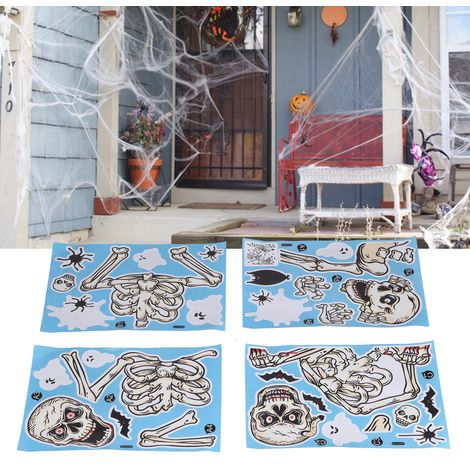 Neue Deko-Aufkleber für Halloween 2021, Amazon-Totenkopf-Aufkleber, Halloween-Luftballons, Vogelscheuchen-Aufkleber, Aufkleber mit statischer Aufladung (1/5)