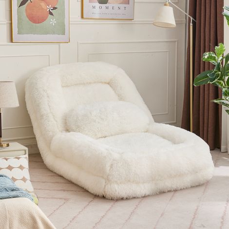 Canape convertible pliable 5 positions beige OKMYHOME (1/5)