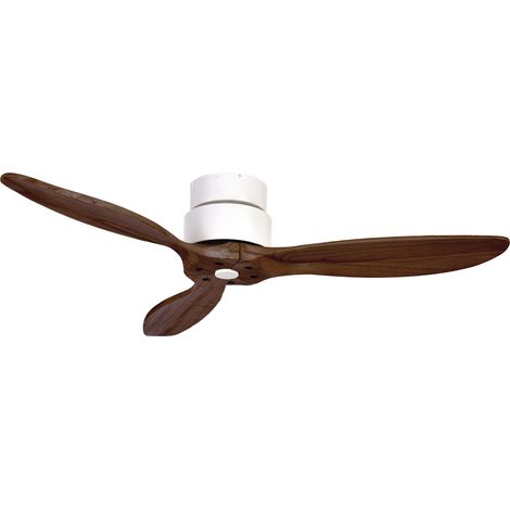 Ventilador sin luz MISTRAL DC 35W Ø132cm Madera Nogal Blanco