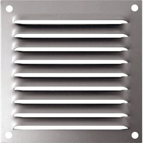 AUTOGYRE - Grille alu anodisé persienne avec moustiquaire 10x10cm (1/5)