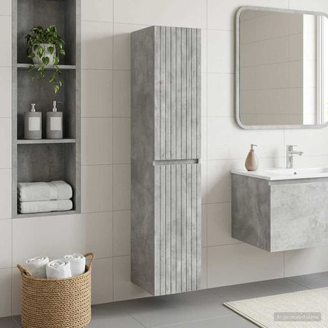 Mueble de baño montado en la pared Gris Hormigón