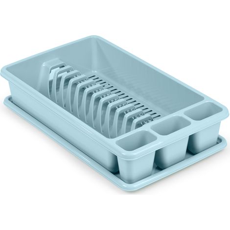 Escurreplato de plastico mediano  Azul claro
