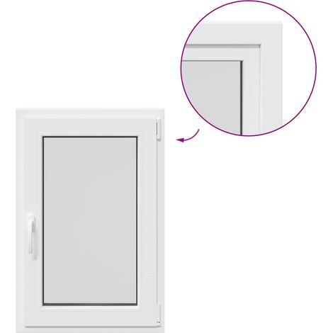 Kellerfenster Innenseite Farbe Weiß RISOR 50 x 100 cm vidaXL
