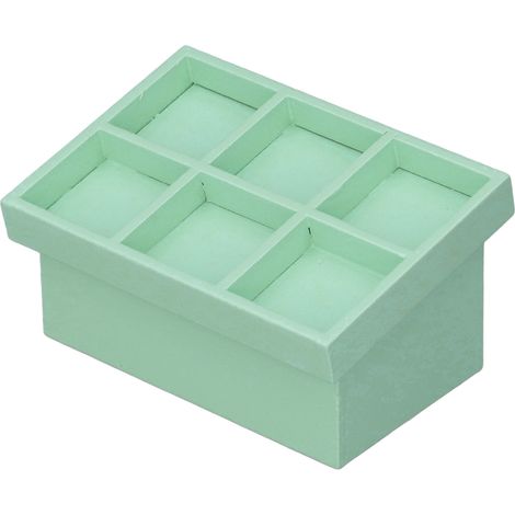 Étagère miniature à fruits et légumes pour maisons de poupées, échelle 1:12, colorée et charmante, en bois, pour la décoration de modèles réduits, de couleur verte. (1/5)