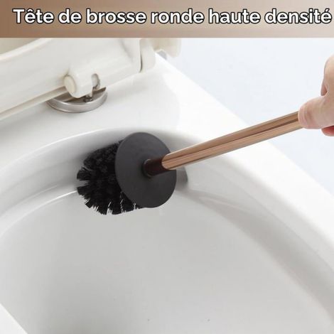 Porte-Brosse WC Rosé Gold Mural en Acier INOX 304, Élégant et Antirouille avec Réservoir Hygiénique – pour Salle de Bain Moderne (1/4)