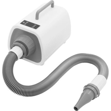 Secador de perros, pantalla táctil LED, velocidad y temperatura ajustables, blanco. (1/2)