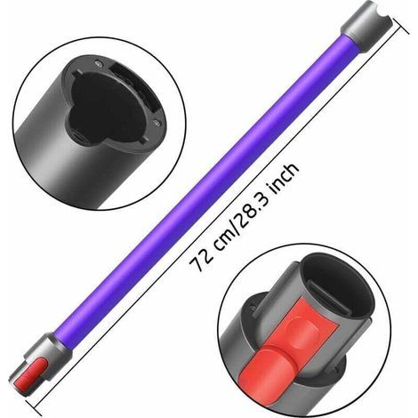 Tube d'extension de Rechange pour Dyson v11 V15 V10 V7 V8 Aspirateur Sans Fil, Tube Rallonge en Aluminium Baguette Extensible(Violet) (1/4)