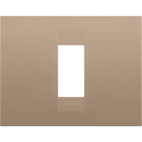 PLAQUE GEO RECTANGULAIRE 1P CUIVRE DOUX GEWISS GW16401VX