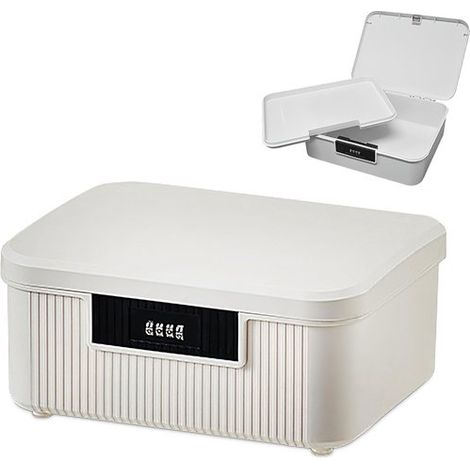 Boîte de rangement verrouillable de 16 litres avec cadenas à combinaison à 4 chiffres. Boîte de rangement robuste en plastique (1/5)