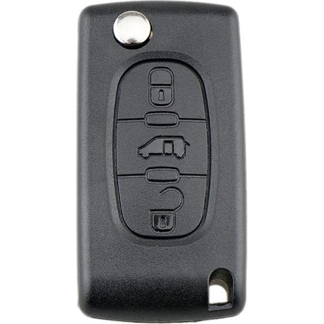 Coque Clé CE0536 Compatible pour Peugeot Partner 107 207 307 407 208 308, Citroen C2 C3 C4 C5 Berlingo Picasso, Boitier Clé Peugeot Partner, TéLéCommande Citroen, Clef Berlingo - 3 Boutons (1/5)