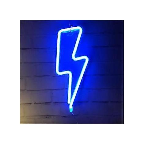 Lightning Neon Nachtlicht für Kinder Geschenk, LED Lightning Sign, Wand-Dekor für Weihnachten, Geburtstagsfeier, Kinderzimmer, Wohnzimmer, Hochzeitsfeier (1/5)