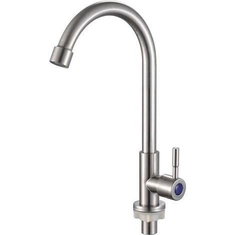 Mixeur de cuisine en acier inoxydable, monobloc rotatif pour eau froide, rotation libre. (1/5)