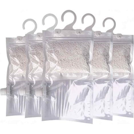 Bolsa Deshumidificadora - Para Armarios - 5 Unidades - Blanco - Capacidad Alta - Uso Doméstico (1/5)