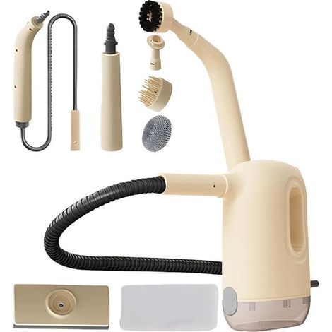 Nettoyeur vapeur portatif,appareil avec 8 accessoires,nettoyeur vapeur portatif de 1200 W avec réservoir de 300 ml,pression de vapeur de 3 bars (1/5)
