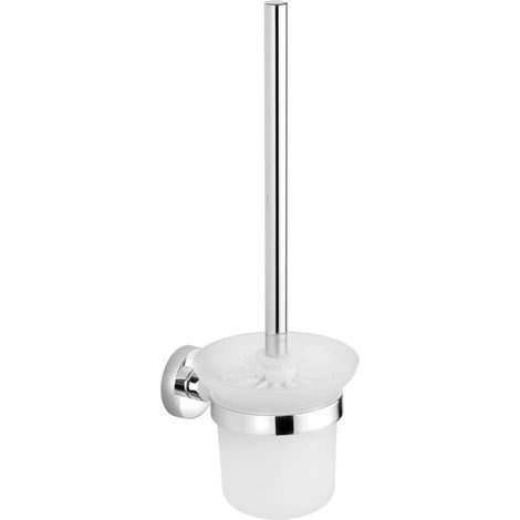 Aqualine Samba - Scopino WC a parete, cromo/vetro opaco SB108