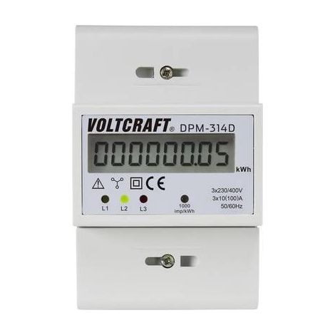 VOLTCRAFT DPM-314D DPM-314D Contatore corrente trifase digitale 100 A Approvazione MID: No 1 pz. (1/2)