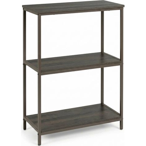 Scaffalatura Urban 3 Piani Mobiletto Multiuso Salvaspazio Casa 60x30x76cm 3 Nero (1/5)