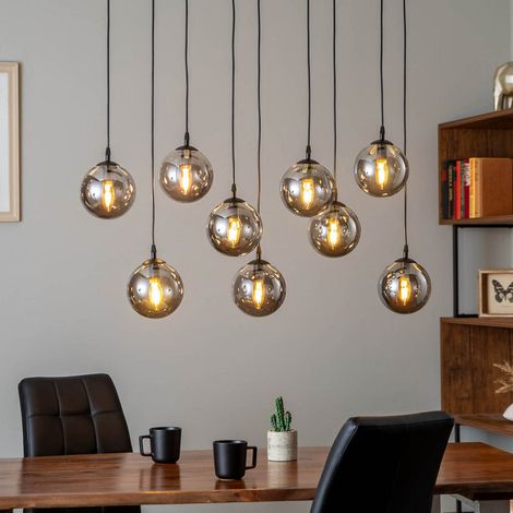[NEUWERTIG] B-Ware Euluna Hängeleuchte Glassy Hängelampe Pendelleuchte Lampe Leuchte 9-flammig Glas (1/2)