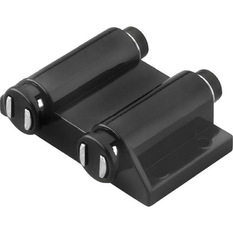Loqueteau magnétique double à poussoir pour meuble - Verrouillage automatique noir rond - Pour 2 portes armoire cuisine placard tiroir caravane (1/4)