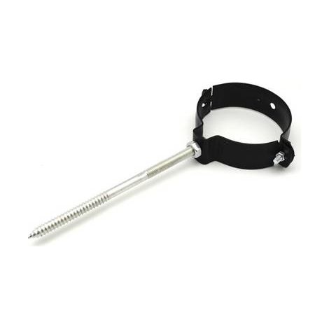 COLLARE PER FISSAGGIO DI TUBI FUMO VERNICIATO NERO Diam. 130