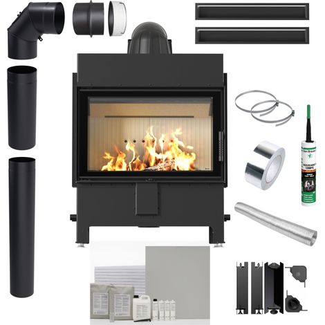 Kamin Kamineinsatz KRATKI LUCY 14 kW fi 200 EKO Einbauset (1/5)