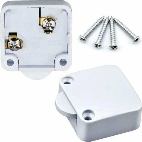 2-teiliger Schrankschalter 2A/250V Automatische Schrankschalter für verschiedene Leuchten und alle Arten von Türen (Weiß) (1/5)